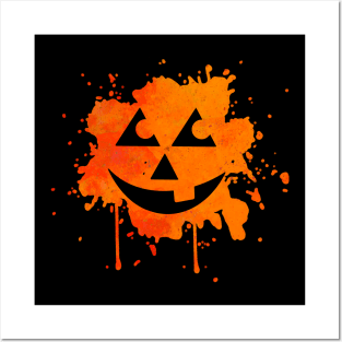 Pumpkin Paint Splat Posters and Art